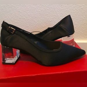 Zara Black satin shoes